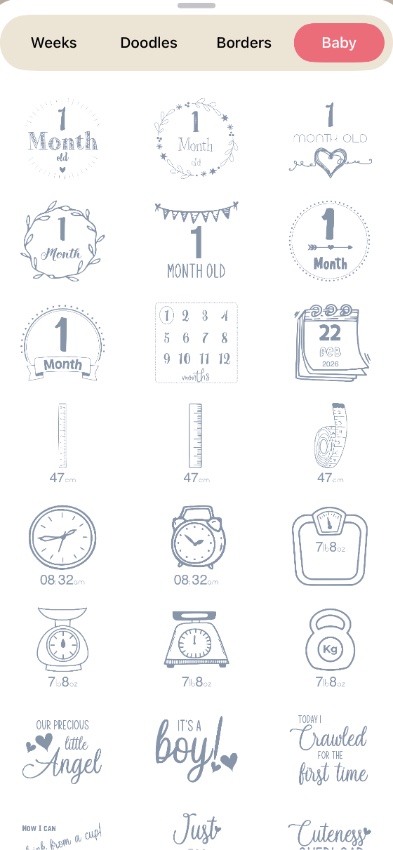 Baby sticker pack — milestones, It's a boy and more